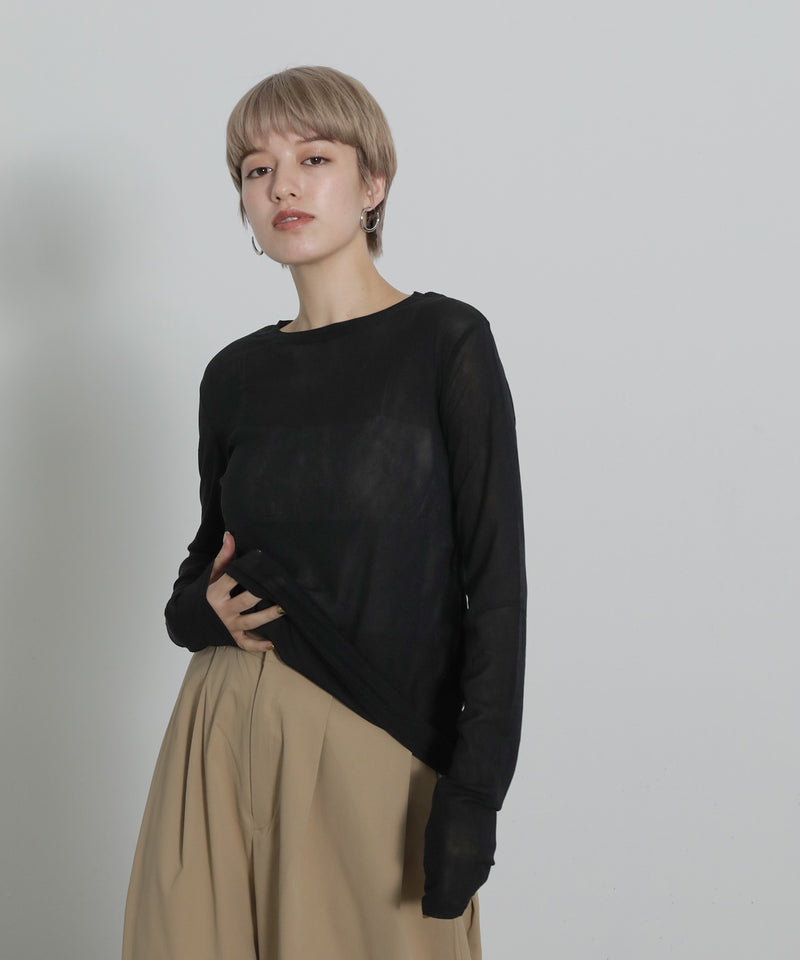 【新色追加】パワーネット クルーネックシアー トップス