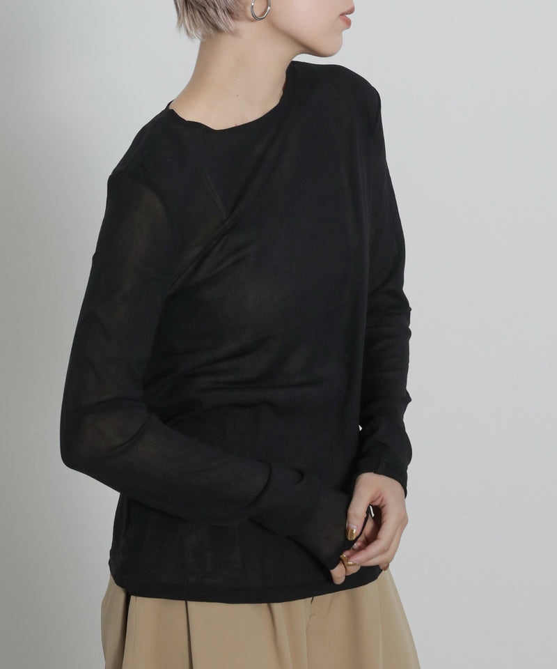 【新色追加】パワーネット クルーネックシアー トップス