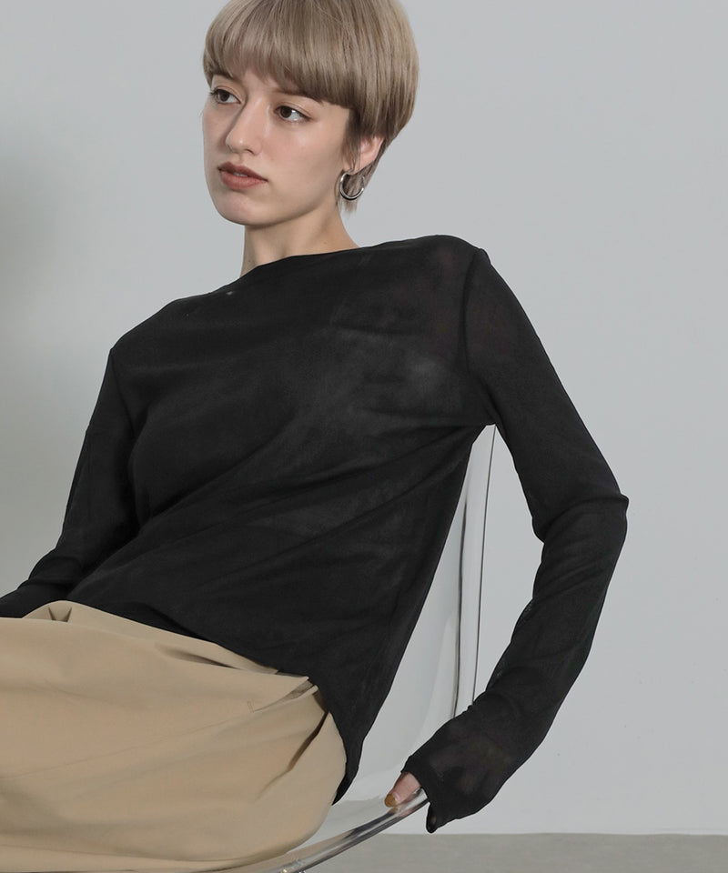 【新色追加】パワーネット クルーネックシアー トップス