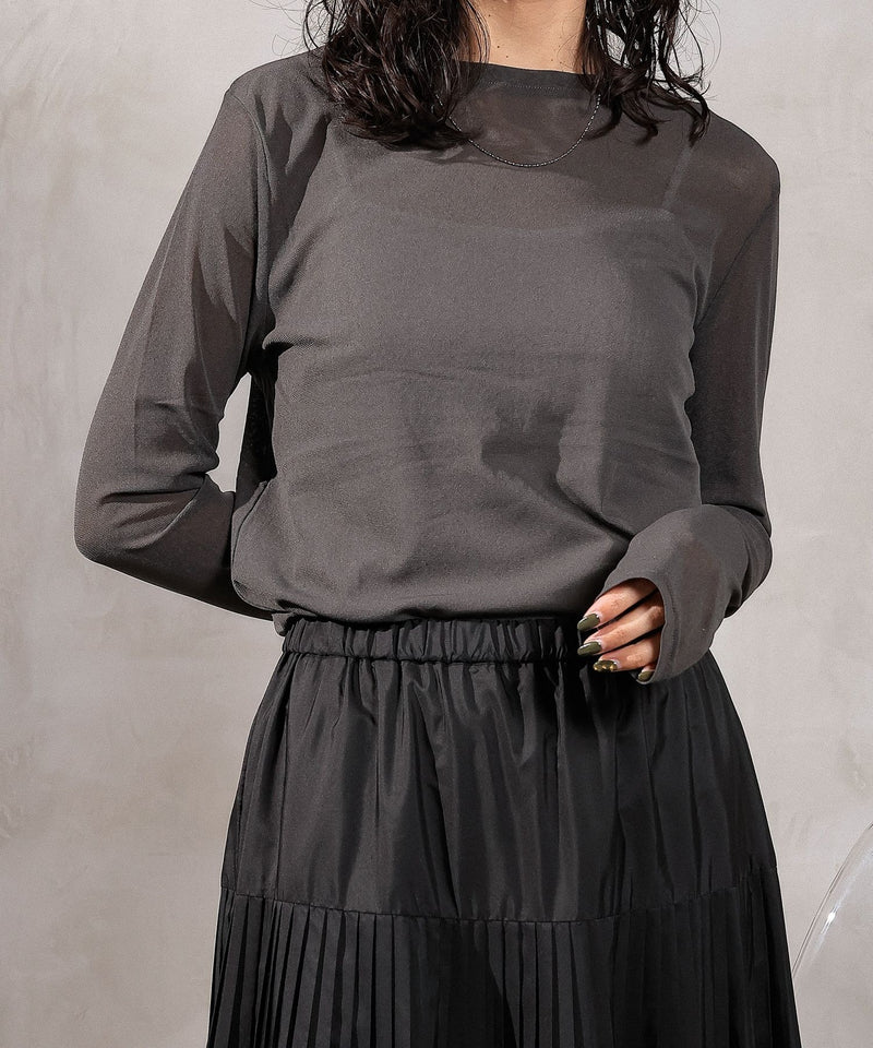 【新色追加】パワーネット クルーネックシアー トップス