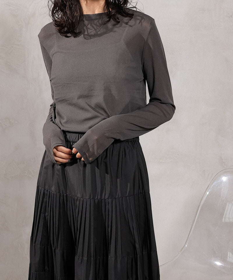 【新色追加】パワーネット クルーネックシアー トップス