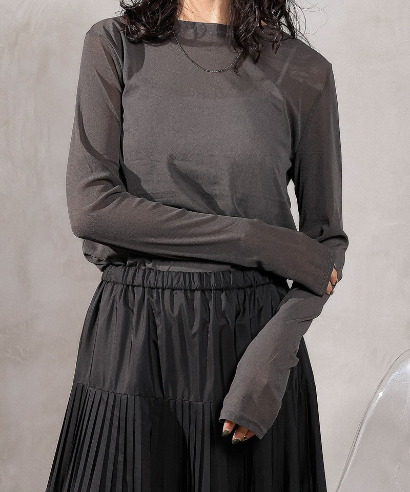 【新色追加】パワーネット クルーネックシアー トップス