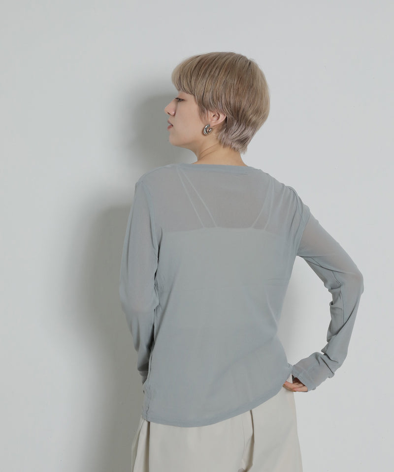 【新色追加】パワーネット クルーネックシアー トップス