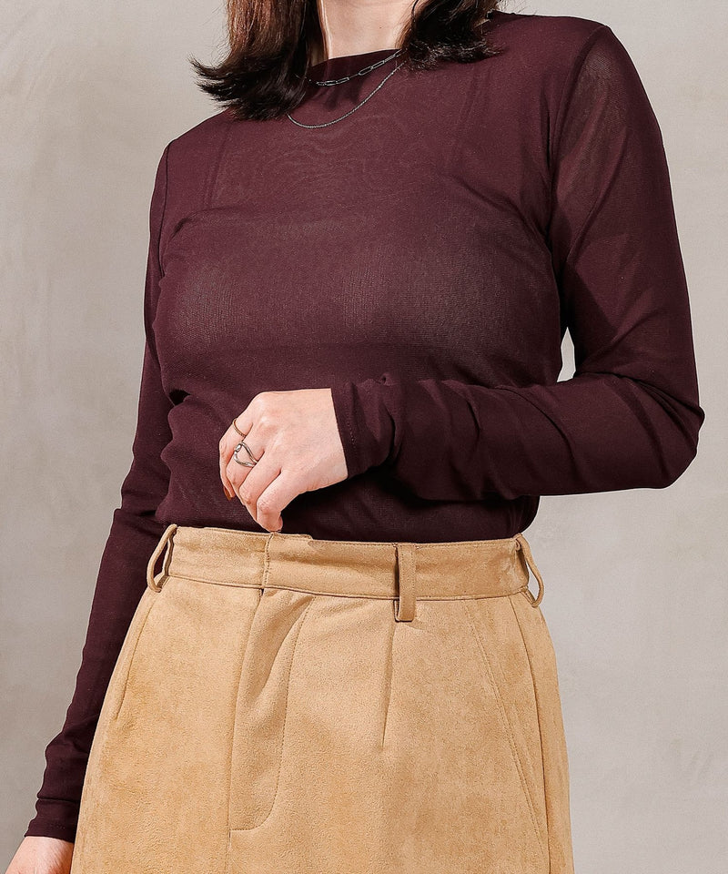 【新色追加】パワーネット クルーネックシアー トップス