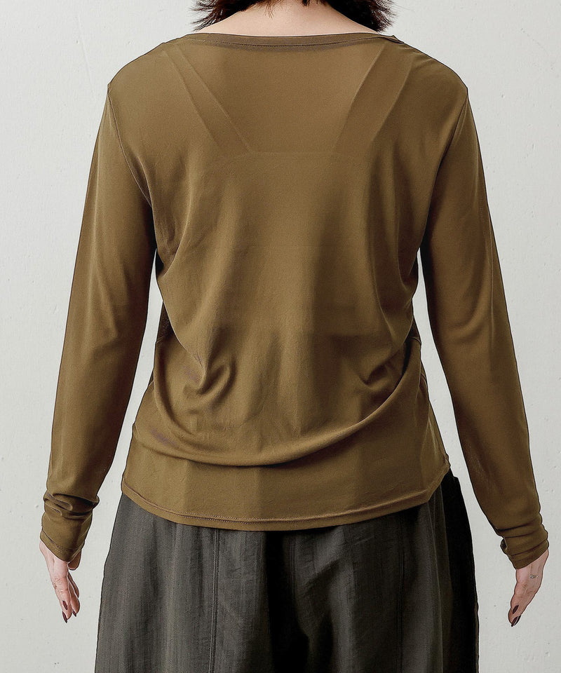 【新色追加】パワーネット クルーネックシアー トップス