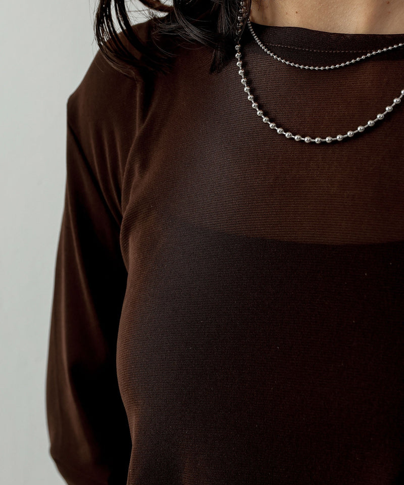 【新色追加】パワーネット クルーネックシアー トップス