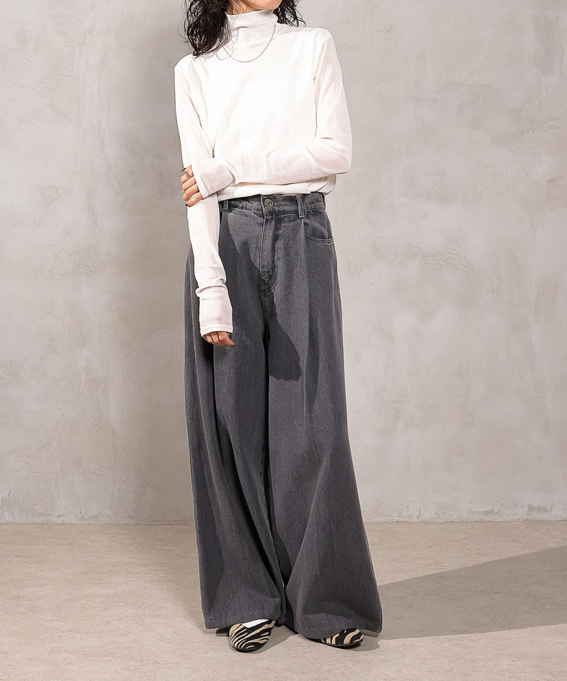 【新色追加】ハイネック シアー トップス