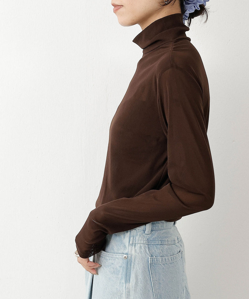 【新色追加】ハイネック シアー トップス