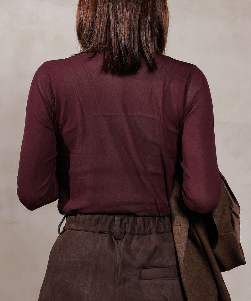 【新色追加】ハイネック シアー トップス