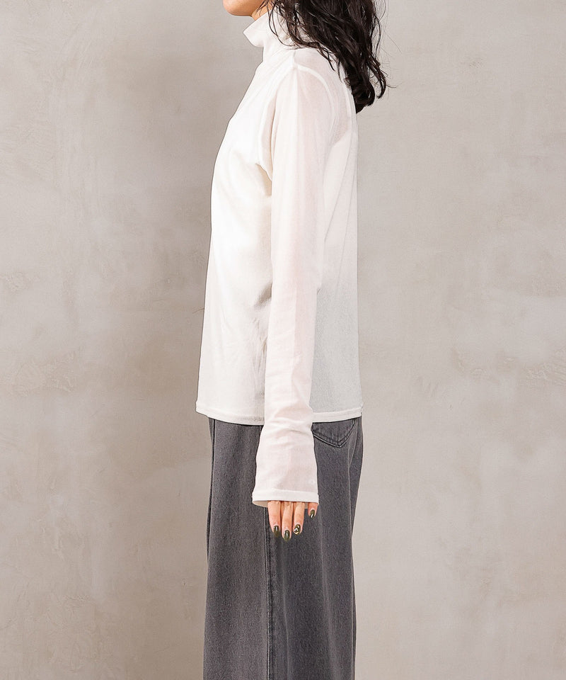 【新色追加】ハイネック シアー トップス