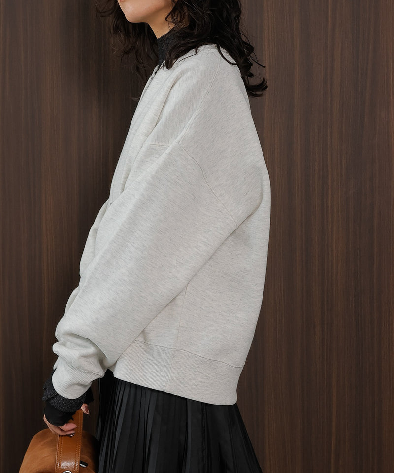 【大人の抜け感が叶う】裏起毛 ハーフジップ プルオーバー スウェット