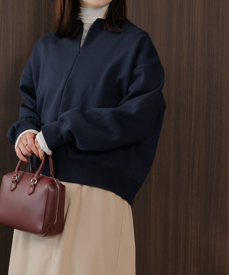 【大人の抜け感が叶う】裏起毛 ハーフジップ プルオーバー スウェット