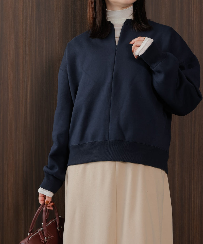 【大人の抜け感が叶う】裏起毛 ハーフジップ プルオーバー スウェット