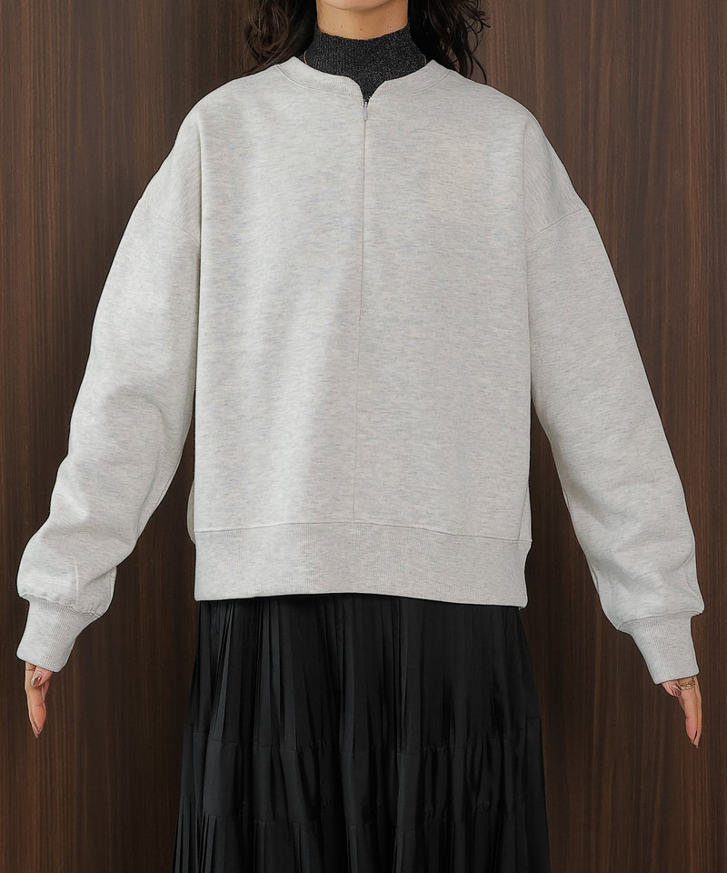 【大人の抜け感が叶う】裏起毛 ハーフジップ プルオーバー スウェット