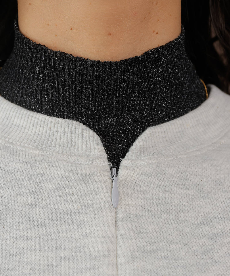 【大人の抜け感が叶う】裏起毛 ハーフジップ プルオーバー スウェット