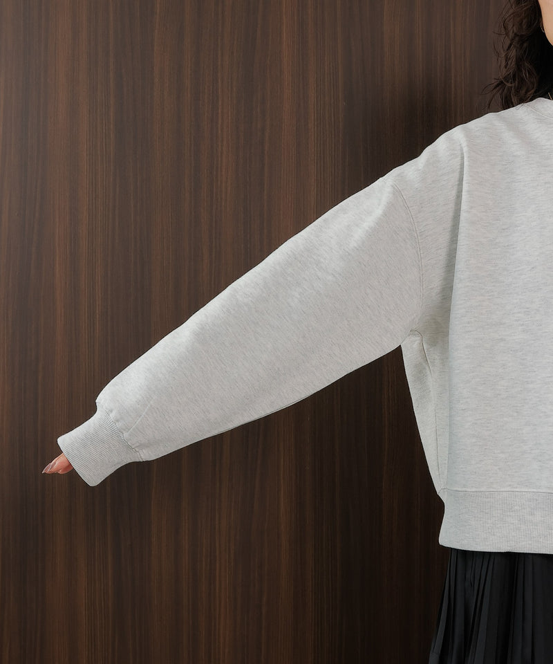 【大人の抜け感が叶う】裏起毛 ハーフジップ プルオーバー スウェット