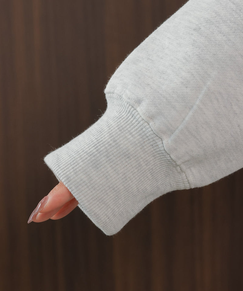 【大人の抜け感が叶う】裏起毛 ハーフジップ プルオーバー スウェット