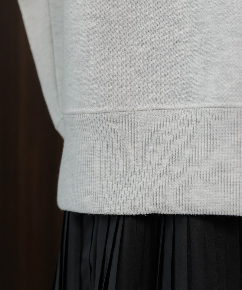 【大人の抜け感が叶う】裏起毛 ハーフジップ プルオーバー スウェット