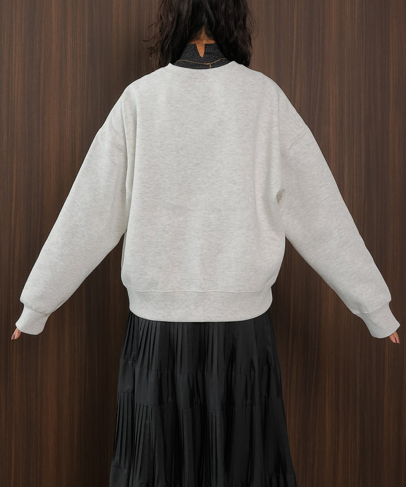 【大人の抜け感が叶う】裏起毛 ハーフジップ プルオーバー スウェット