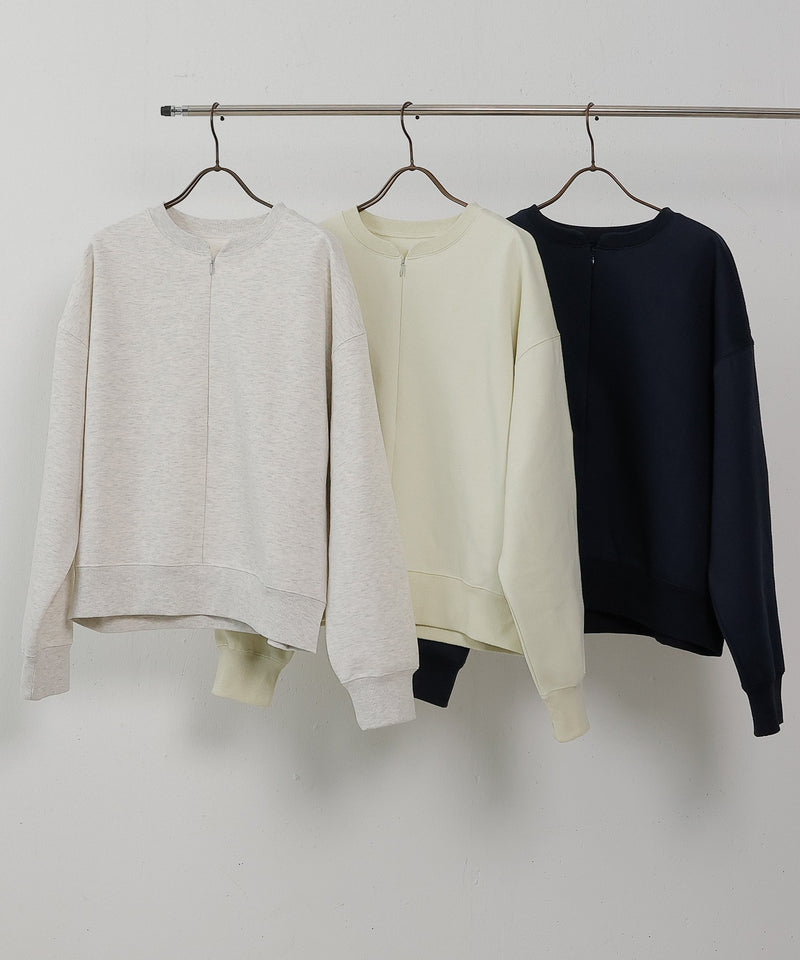 【大人の抜け感が叶う】裏起毛 ハーフジップ プルオーバー スウェット