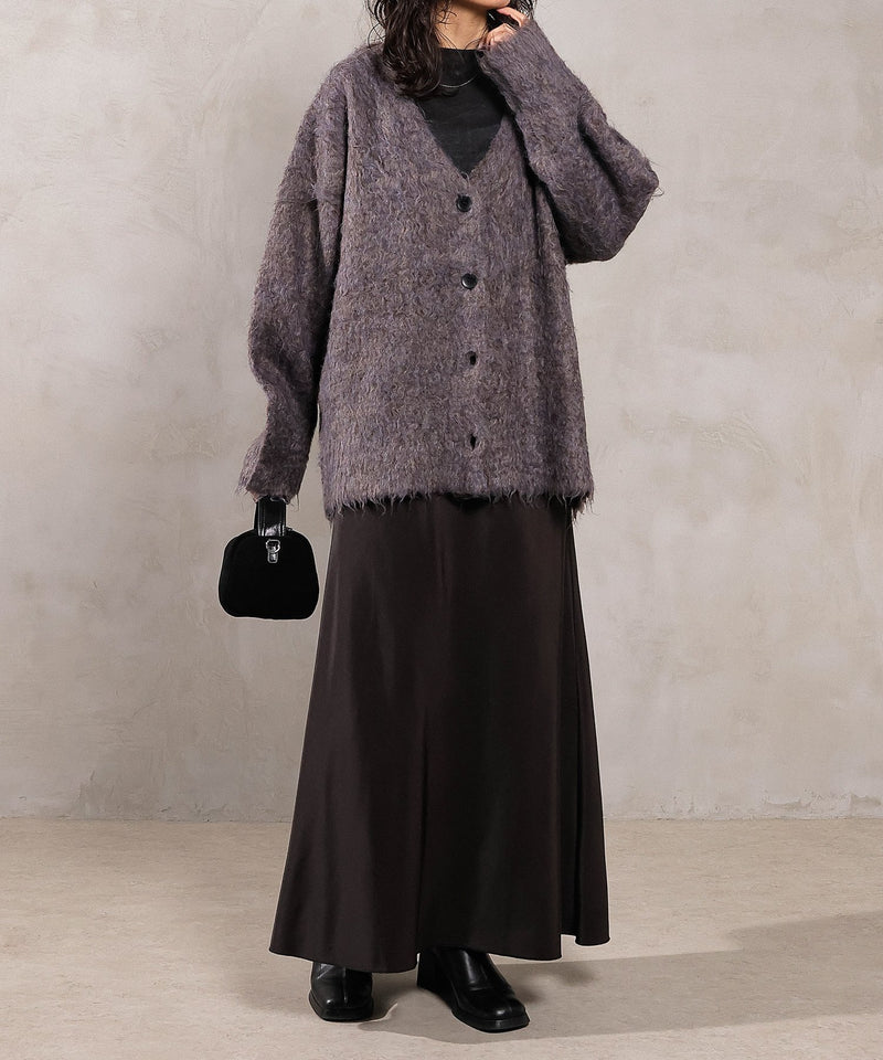 【冬コーデが一瞬で華やぐ】シャギー ニット カーディガン 秋服 冬服