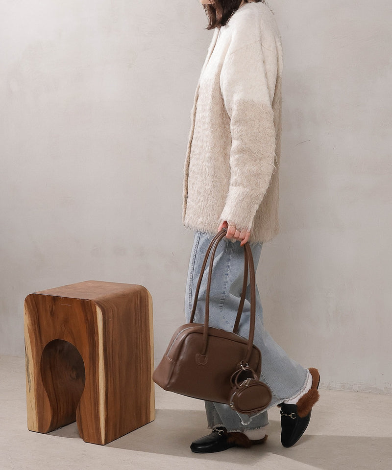 【冬コーデが一瞬で華やぐ】シャギー ニット カーディガン 秋服 冬服