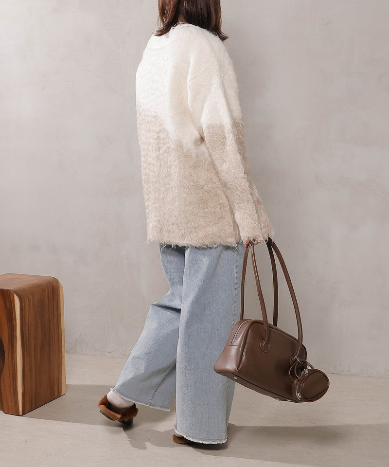 【冬コーデが一瞬で華やぐ】シャギー ニット カーディガン 秋服 冬服