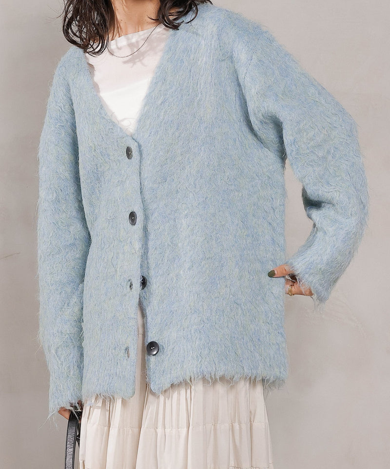 【冬コーデが一瞬で華やぐ】シャギー ニット カーディガン 秋服 冬服