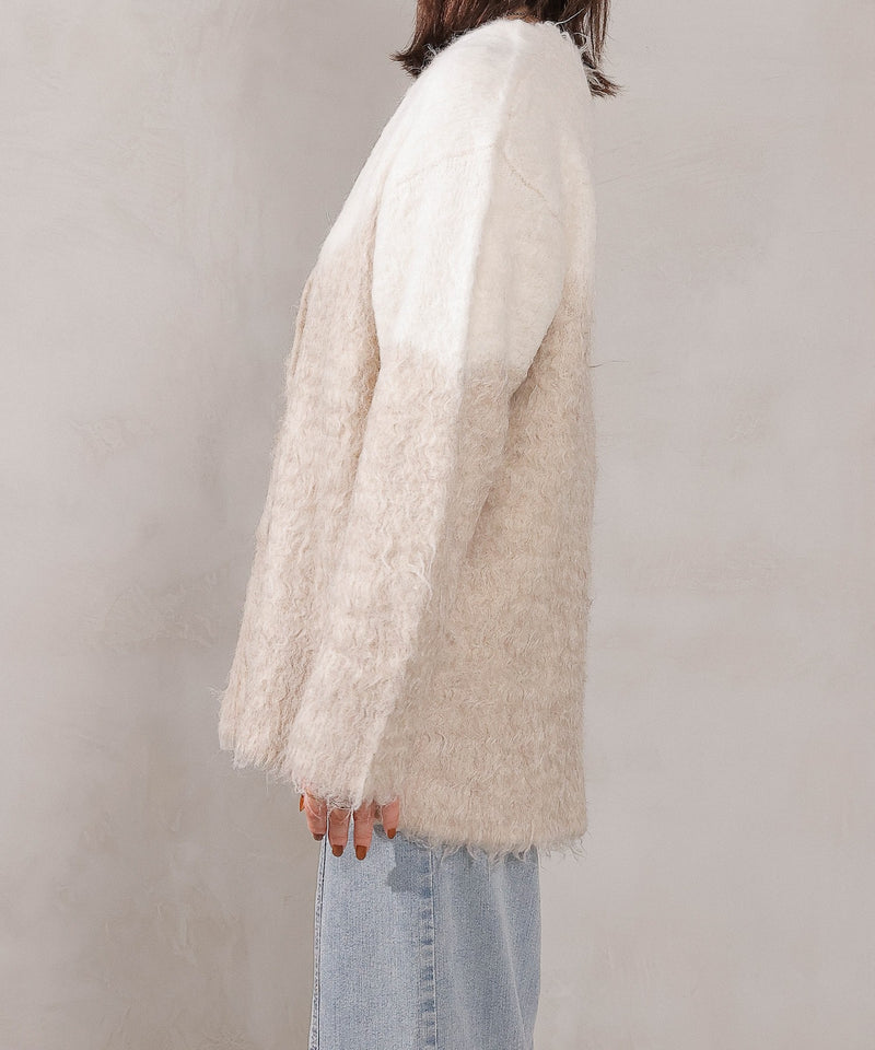 【冬コーデが一瞬で華やぐ】シャギー ニット カーディガン 秋服 冬服