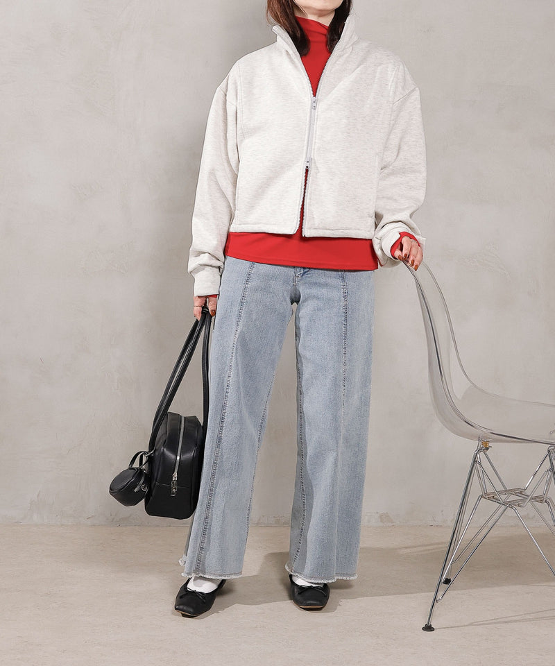 【着るだけであか抜けシルエット】ダブルジップブルゾン