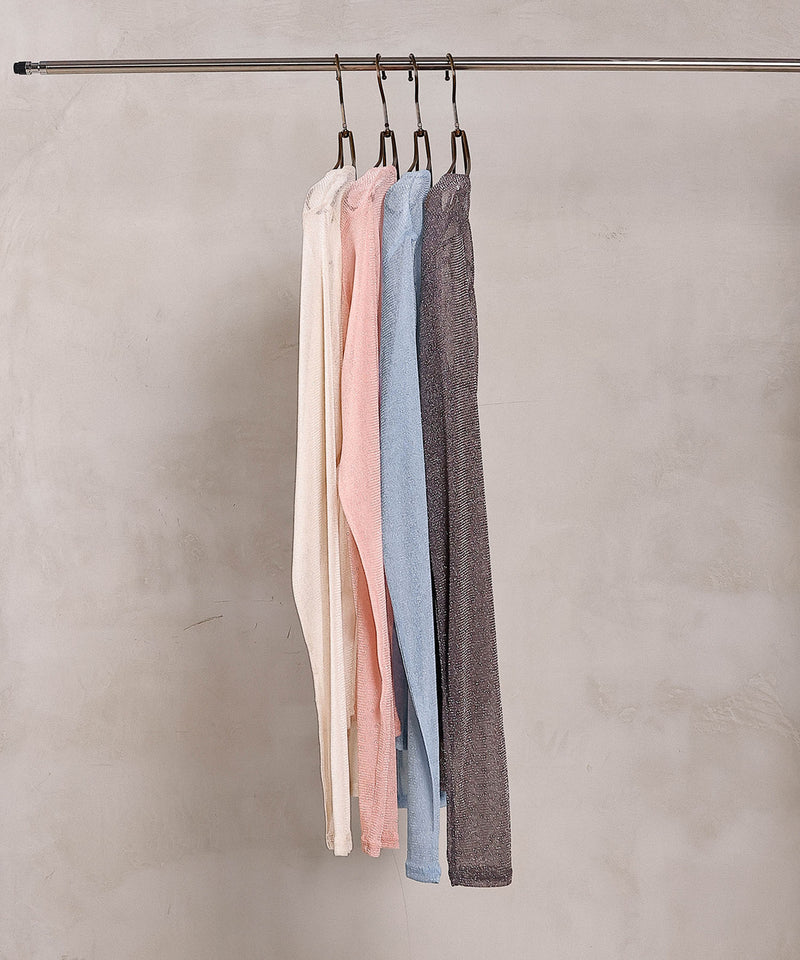 【ほんのりラメでさりげなく輝く】ラメシアークルーネックプルオーバー