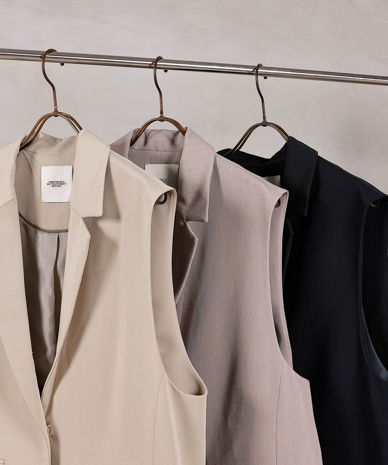 【羽織るだけでコーデが決まる】バックコクーンジレ