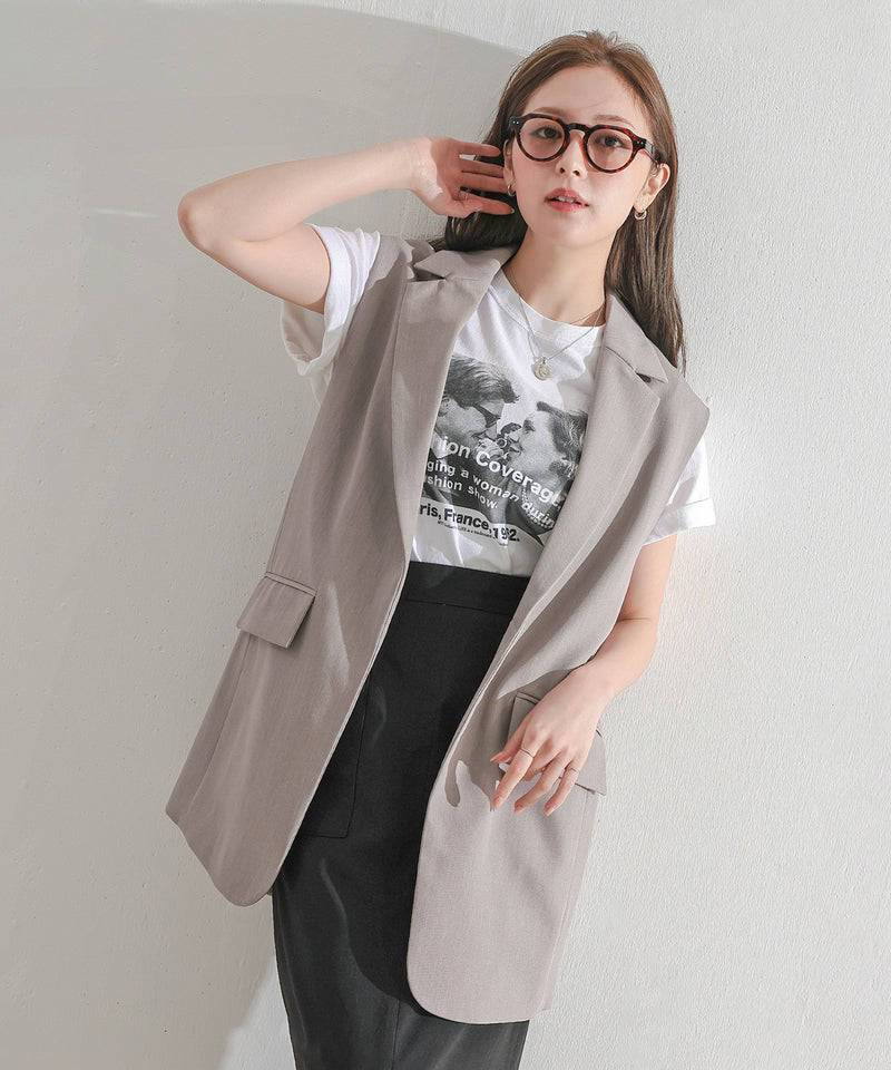 【羽織るだけでコーデが決まる】バックコクーンジレ