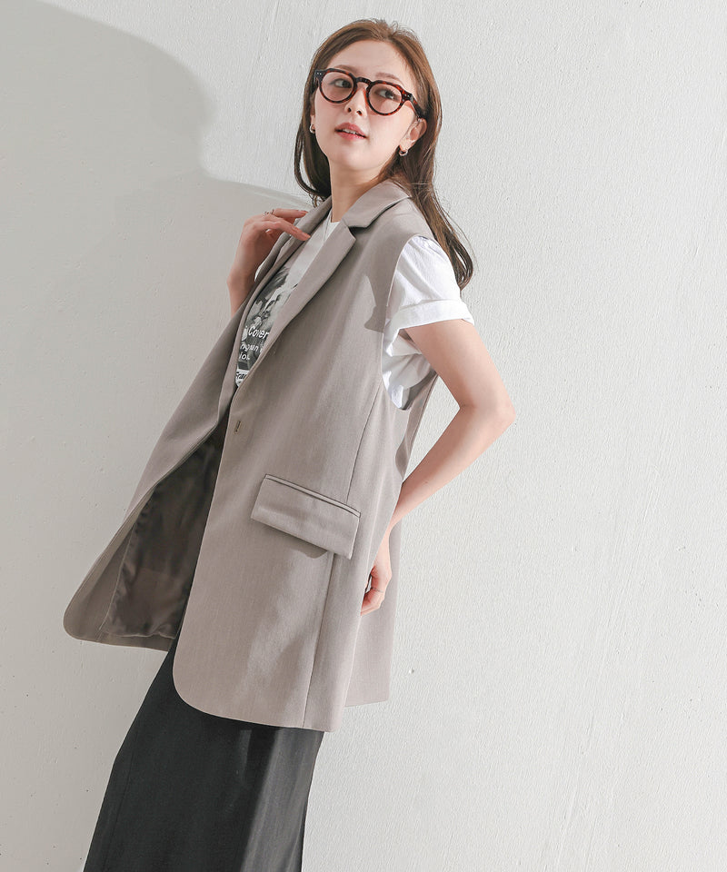 【羽織るだけでコーデが決まる】バックコクーンジレ