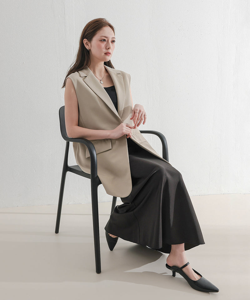 【羽織るだけでコーデが決まる】バックコクーンジレ