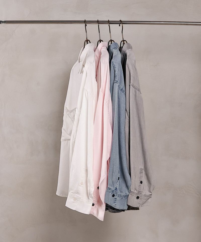 【1枚あると着こなしが広がる】テンセルデニムオーバーシャツ