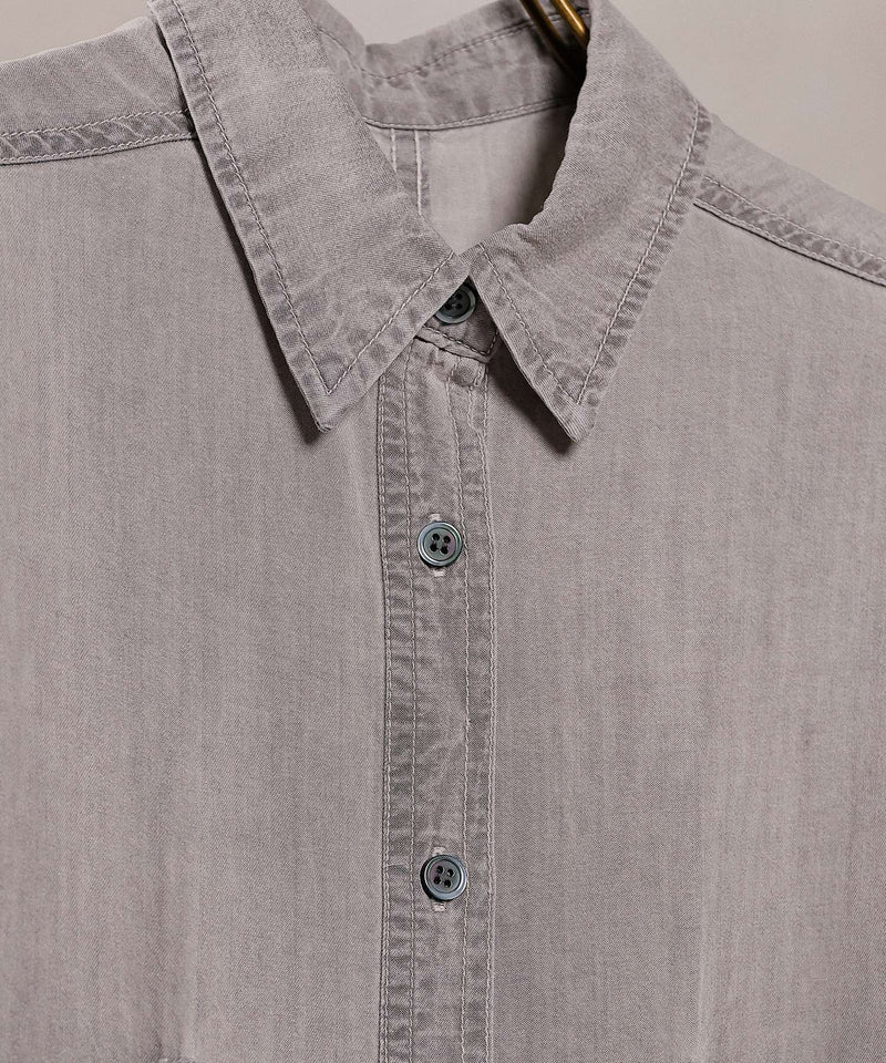 【1枚あると着こなしが広がる】テンセルデニムオーバーシャツ