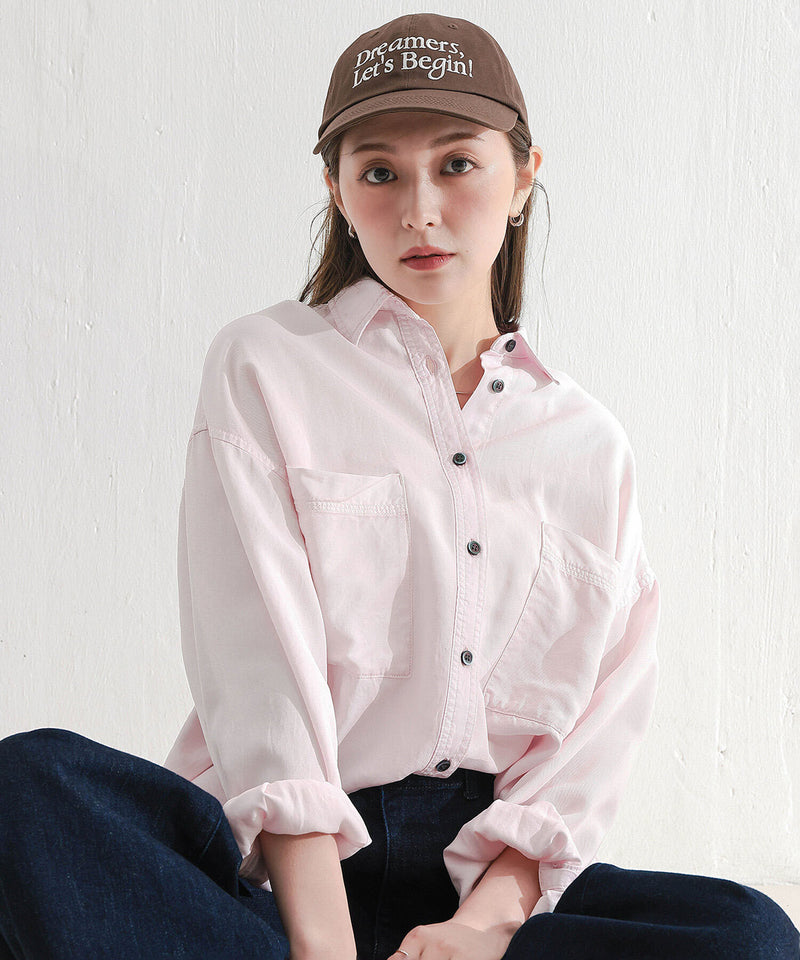 【1枚あると着こなしが広がる】テンセルデニムオーバーシャツ