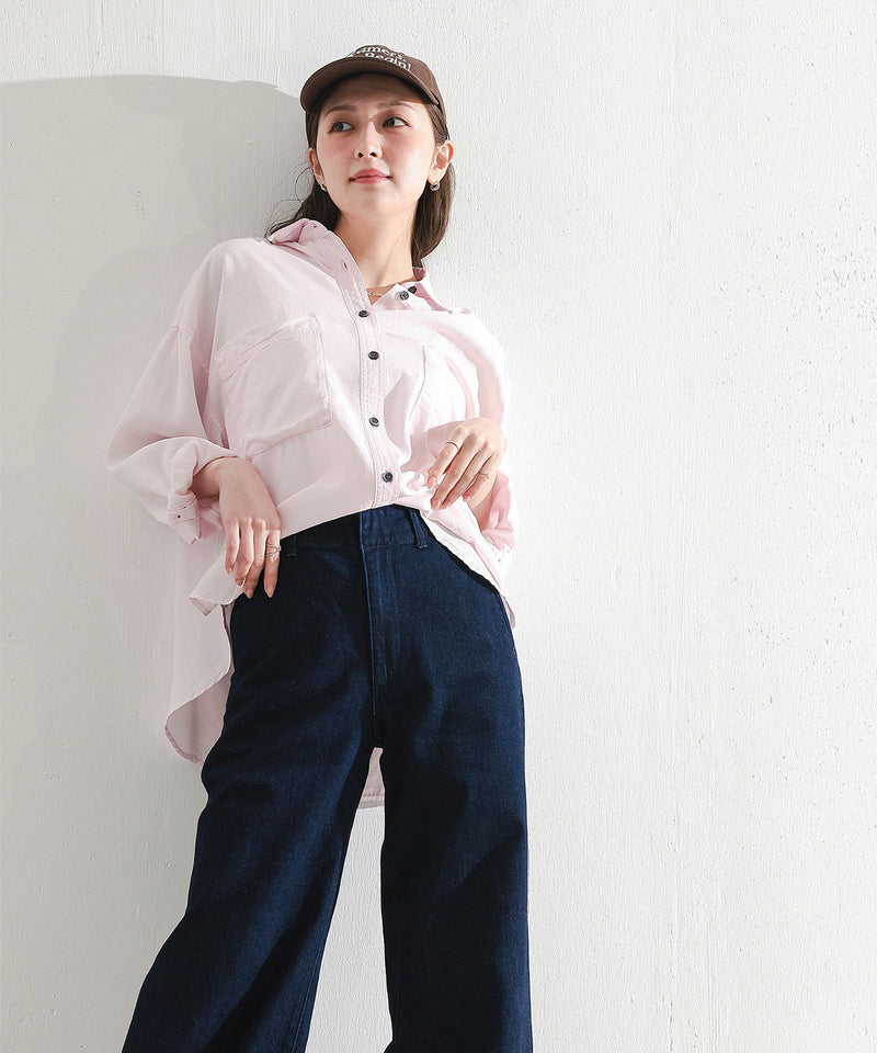 【1枚あると着こなしが広がる】テンセルデニムオーバーシャツ