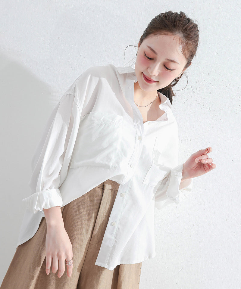 【1枚あると着こなしが広がる】テンセルデニムオーバーシャツ