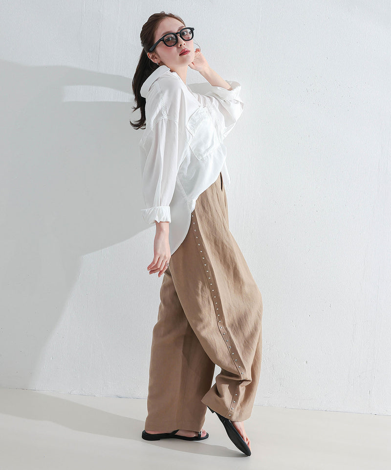 【1枚あると着こなしが広がる】テンセルデニムオーバーシャツ