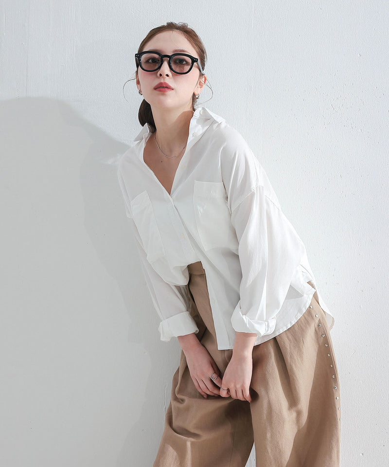 【1枚あると着こなしが広がる】テンセルデニムオーバーシャツ