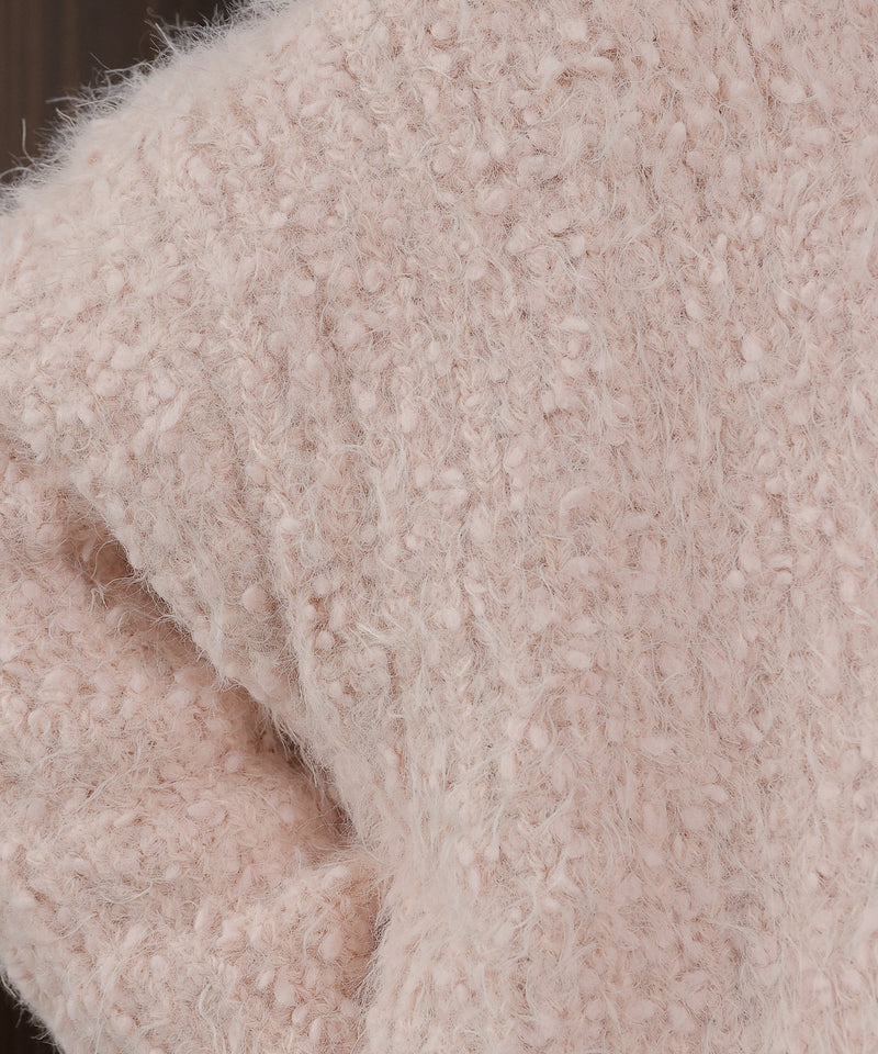 【ゆるっと抜け感で女性らしさが漂う】タッセルボールシャギーカーディガン