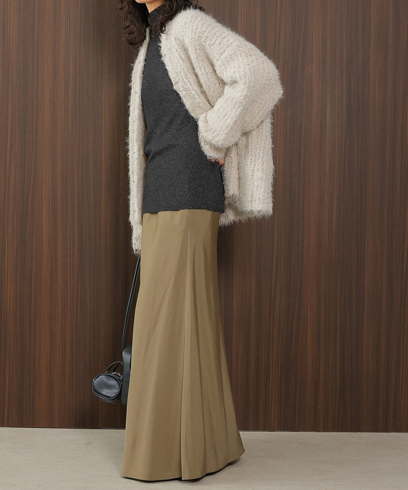 【さりげないラメでぐっと垢抜け】袖レイヤード ラメ リブ タートル ニット プルオーバー