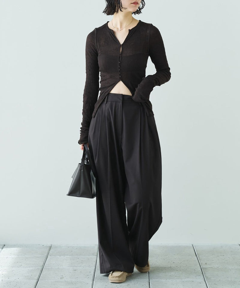 2027年2月下旬～3月中旬頃入荷予定【TODAYFUL / トゥデイフル】Lightweight Tuck Trousers / ライトウェイトタックトラウザーズ