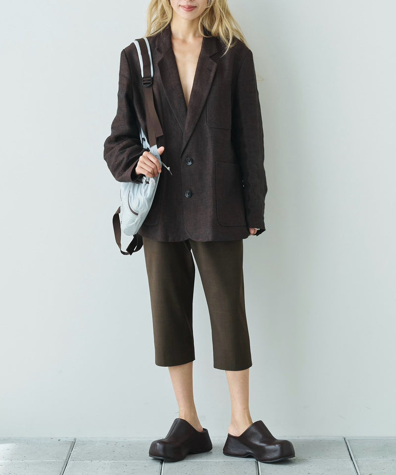 2027年3月上旬～下旬頃入荷予定【TODAYFUL / トゥデイフル】Boyfriend Linen Jacket / ボーイフレンドリネンジャケット