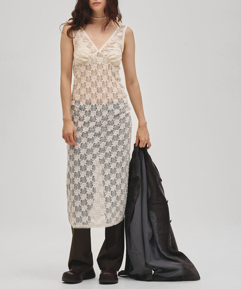 2027年4月中旬～5月上旬頃入荷予定【TODAYFUL / トゥデイフル】Shrink Lace Dress / シュリンクレースドレス