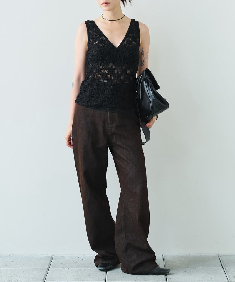 2027年4月中旬～5月上旬頃入荷予定【TODAYFUL / トゥデイフル】Shrink Lace Tanktop / シュリンクレースタンクトップ