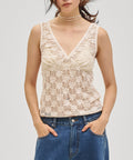 2027年4月中旬～5月上旬頃入荷予定【TODAYFUL / トゥデイフル】Shrink Lace Tanktop / シュリンクレースタンクトップ