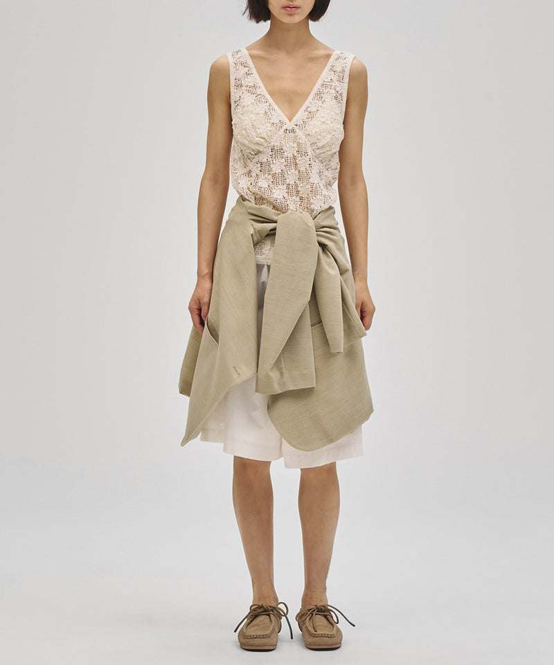 2027年4月中旬～5月上旬頃入荷予定【TODAYFUL / トゥデイフル】Shrink Lace Tanktop / シュリンクレースタンクトップ